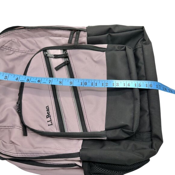 LL Bean Backpack Pink Black Multiple Compartments Headphone Port Computer Pocket main image 6